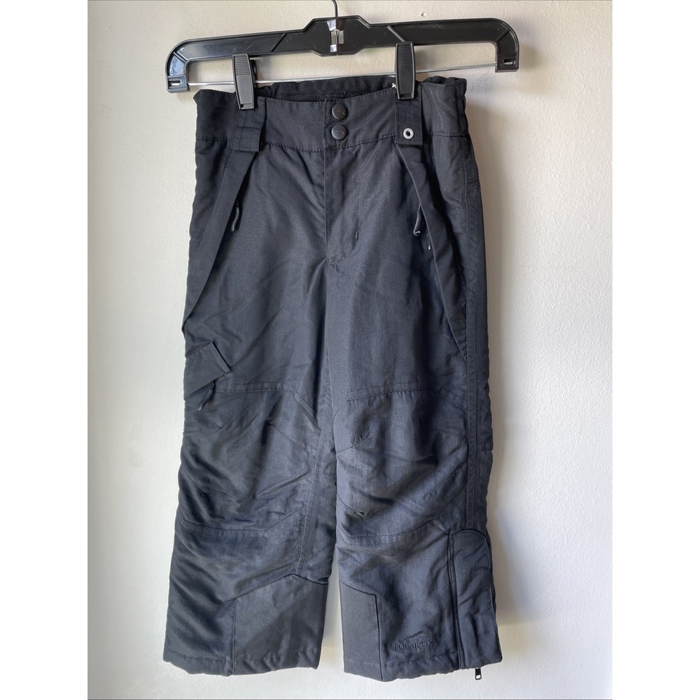 PolarEdge Silver Series Youth XS 6/7 Black Dominator Ski Snowboarding Pants